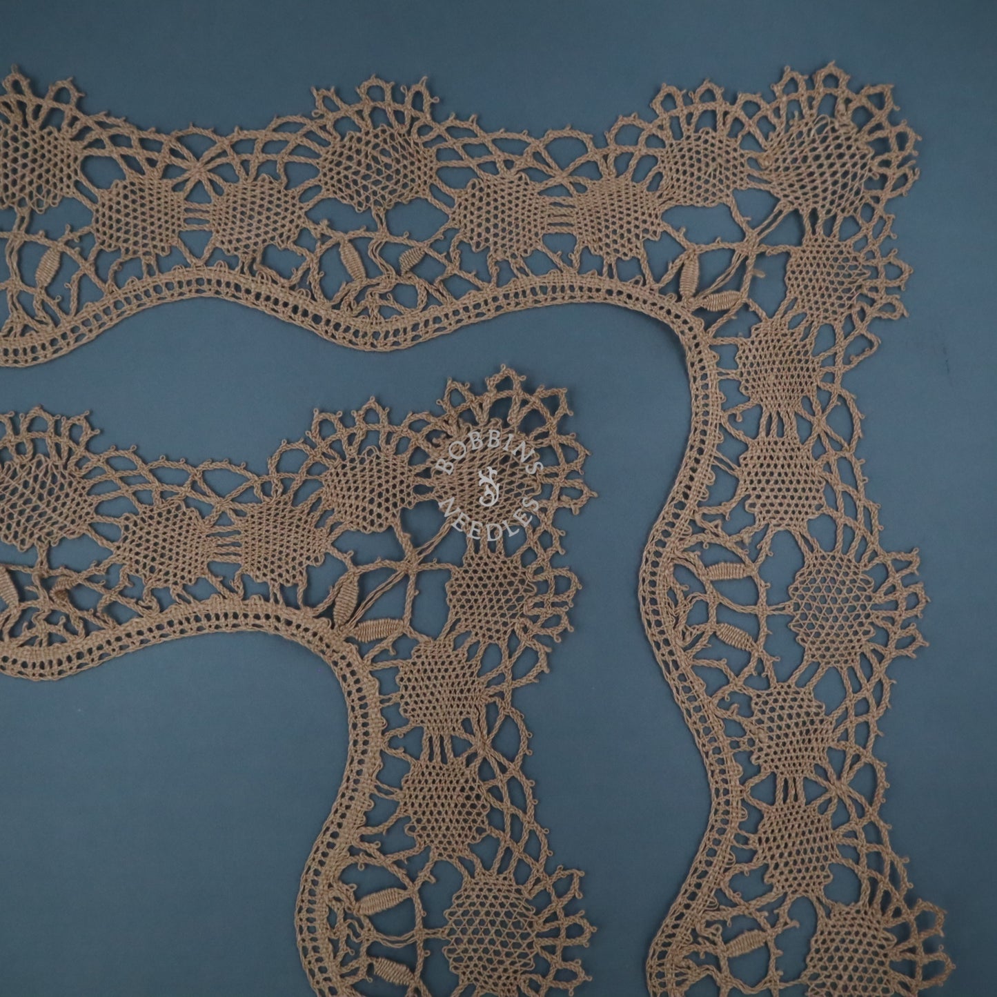 Antique French Linen Bobbin Lace Border – Tablecloth Edging – Handmade Lace - Bobbins&Needles