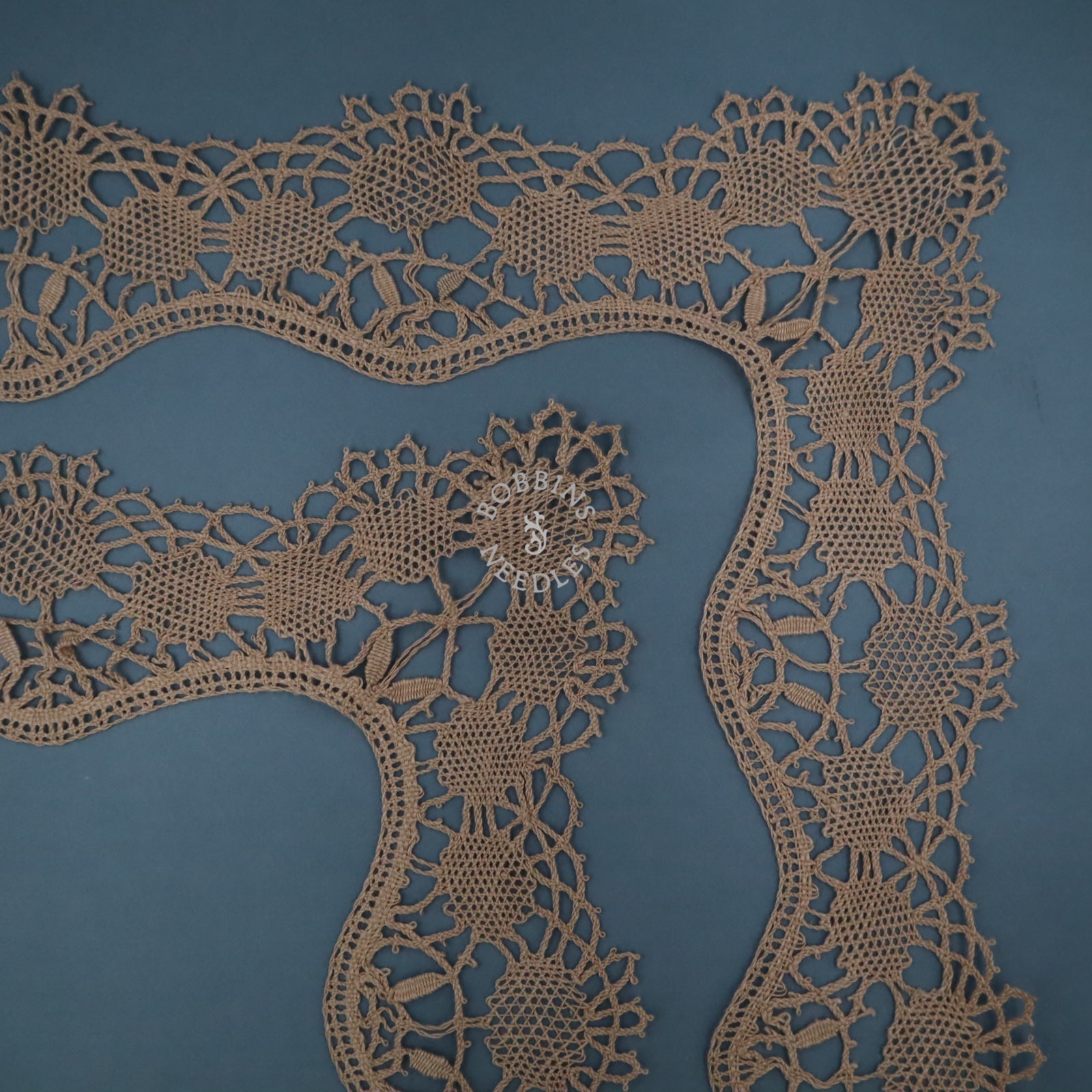 Antique French Linen Bobbin Lace Border – Tablecloth Edging – Handmade Lace - Bobbins&Needles