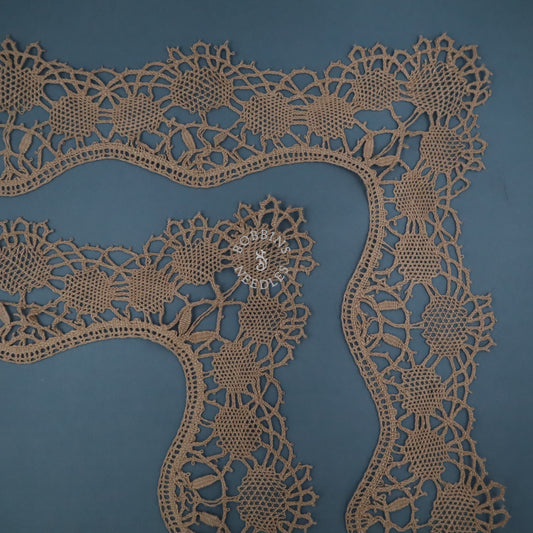 Antique French Linen Bobbin Lace Border – Tablecloth Edging – Handmade Lace - Bobbins&Needles