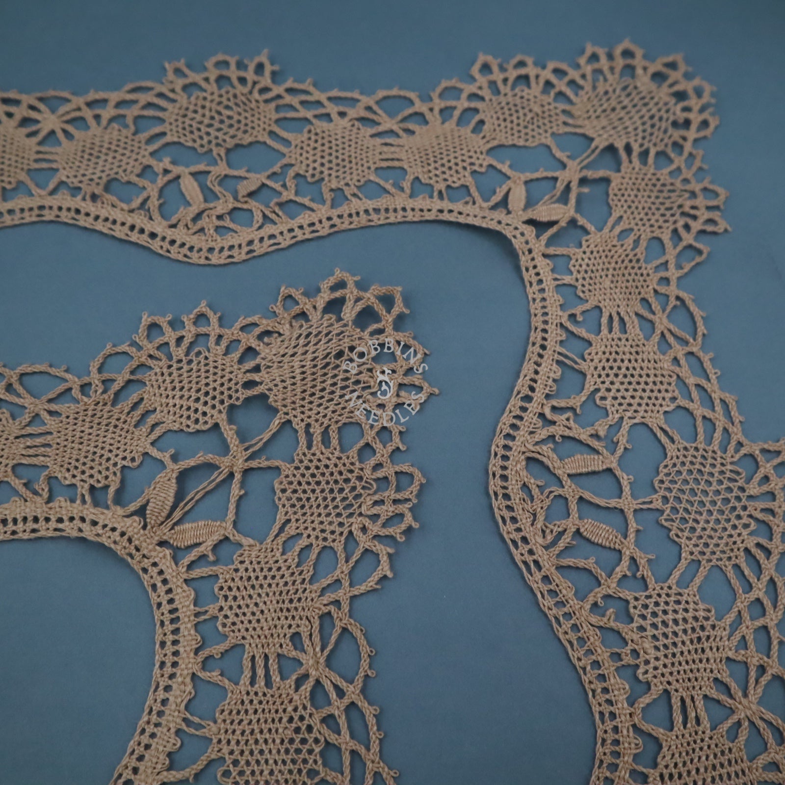 Antique French Linen Bobbin Lace Border – Tablecloth Edging – Handmade Lace - Bobbins&Needles