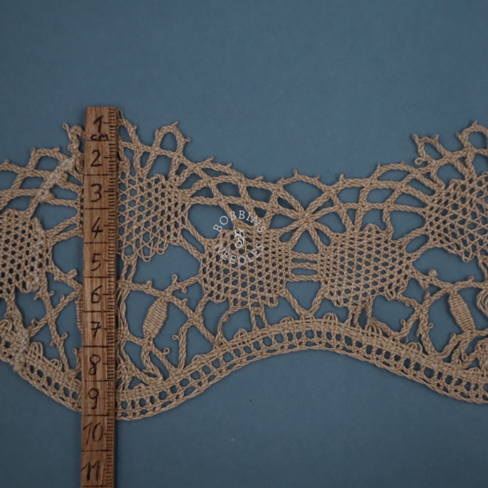 Antique French Linen Bobbin Lace Border – Tablecloth Edging – Handmade Lace - Bobbins&Needles