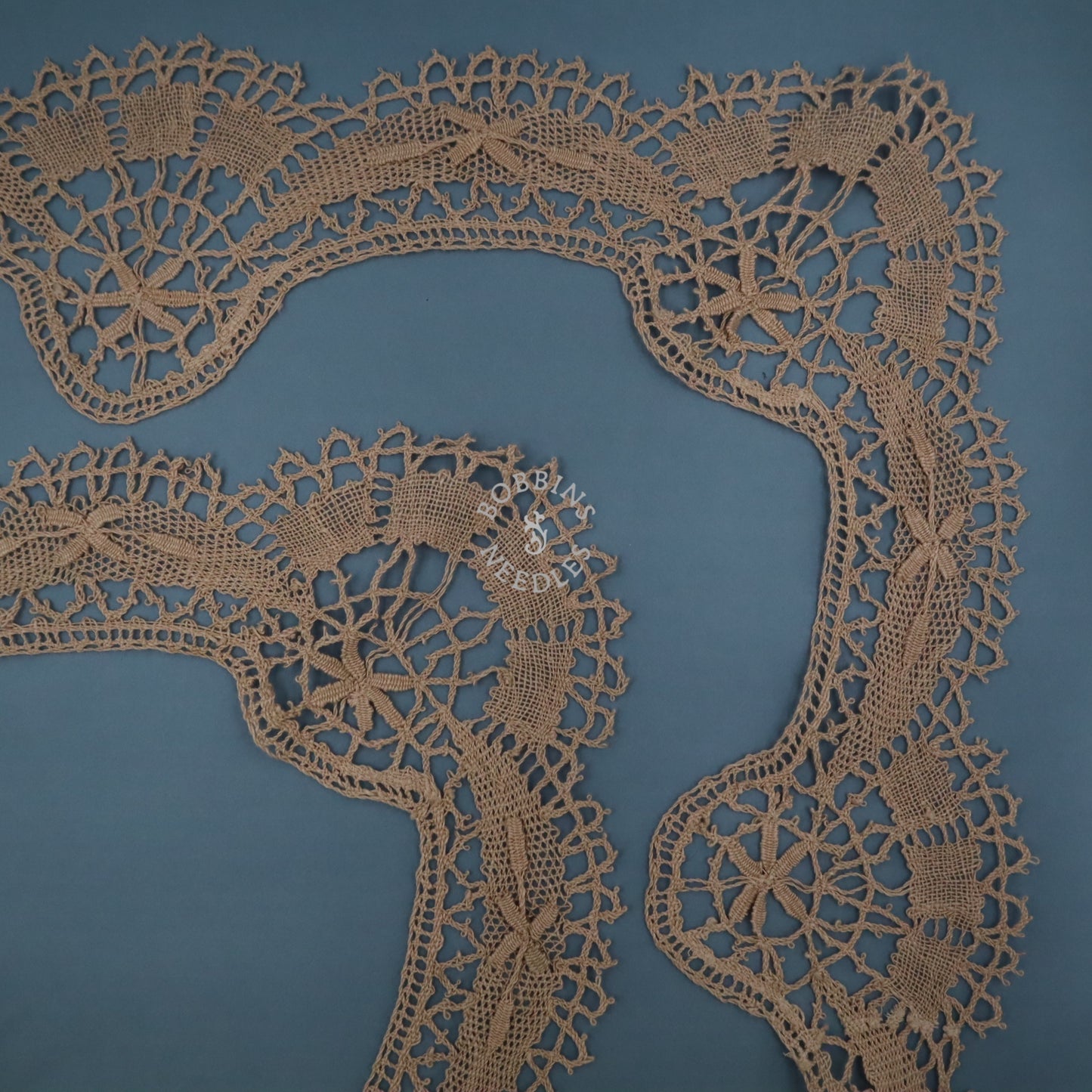 Tablecloth Edging – Antique French Linen Bobbin Lace Border –  Handmade Lace - Bobbins&Needles