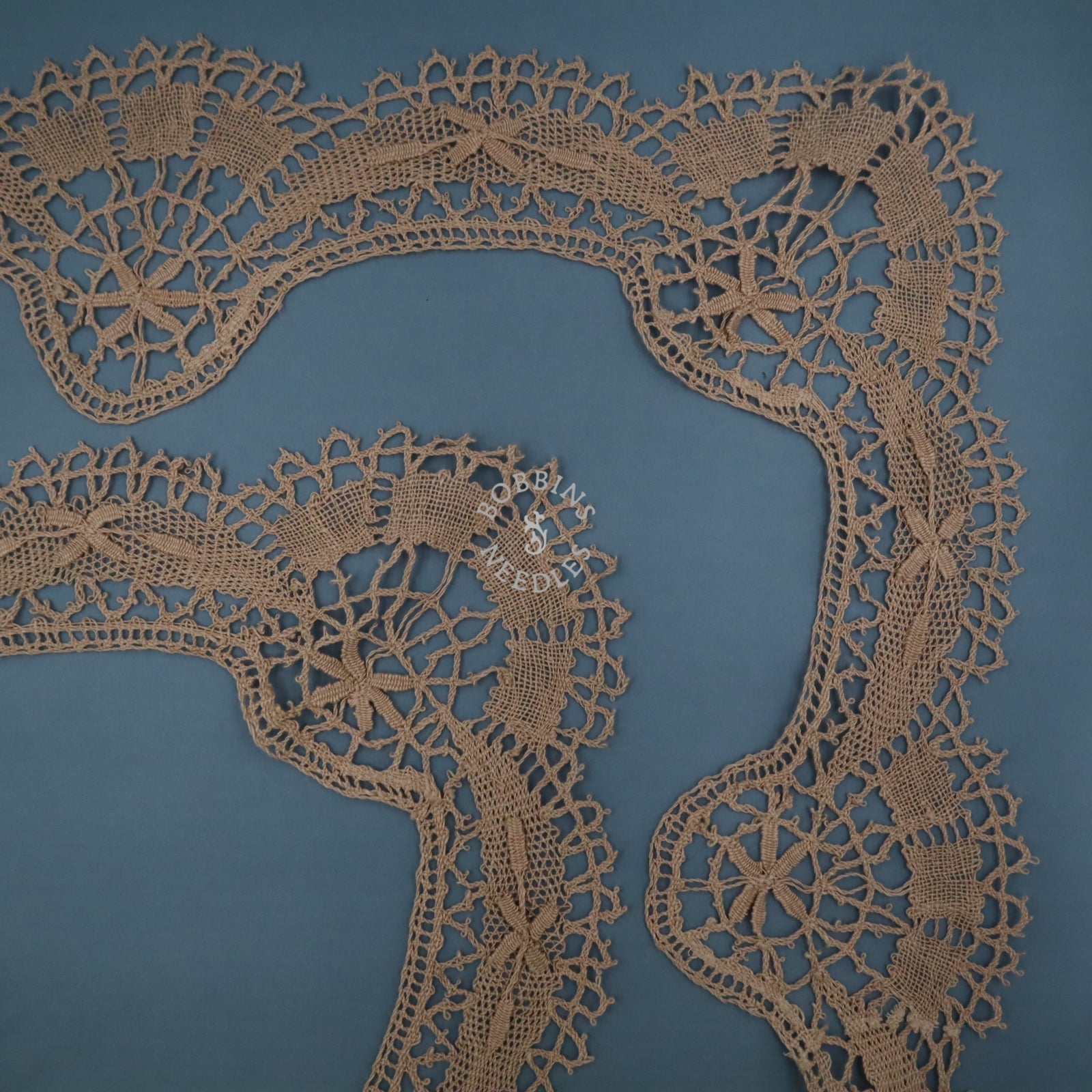 Tablecloth Edging – Antique French Linen Bobbin Lace Border –  Handmade Lace - Bobbins&Needles