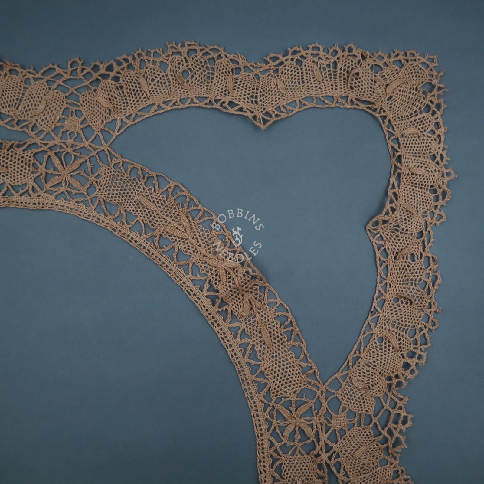 Antique French Linen Bobbin Lace Border – Tablecloth Edging – Handmade Lace - Bobbins&Needles
