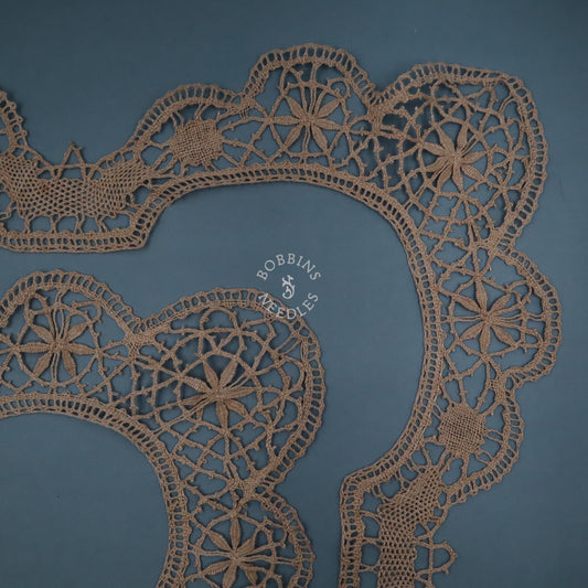 Handmade Lace –  Tablecloth Edging – Antique French Linen Bobbin Lace Border - Bobbins&Needles