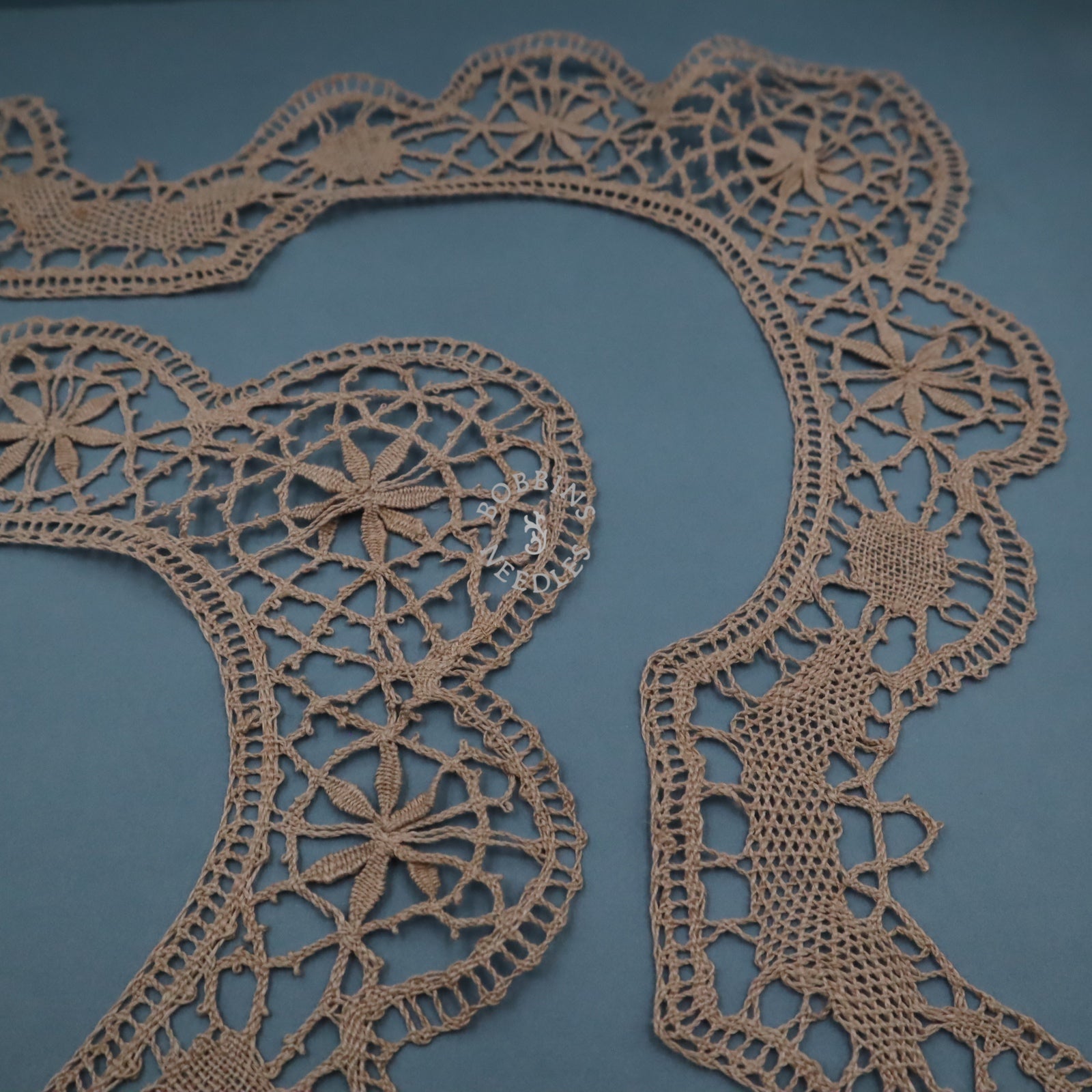 Handmade Lace –  Tablecloth Edging – Antique French Linen Bobbin Lace Border - Bobbins&Needles