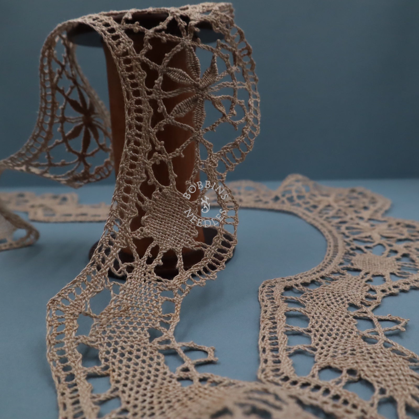 Handmade Lace –  Tablecloth Edging – Antique French Linen Bobbin Lace Border - Bobbins&Needles