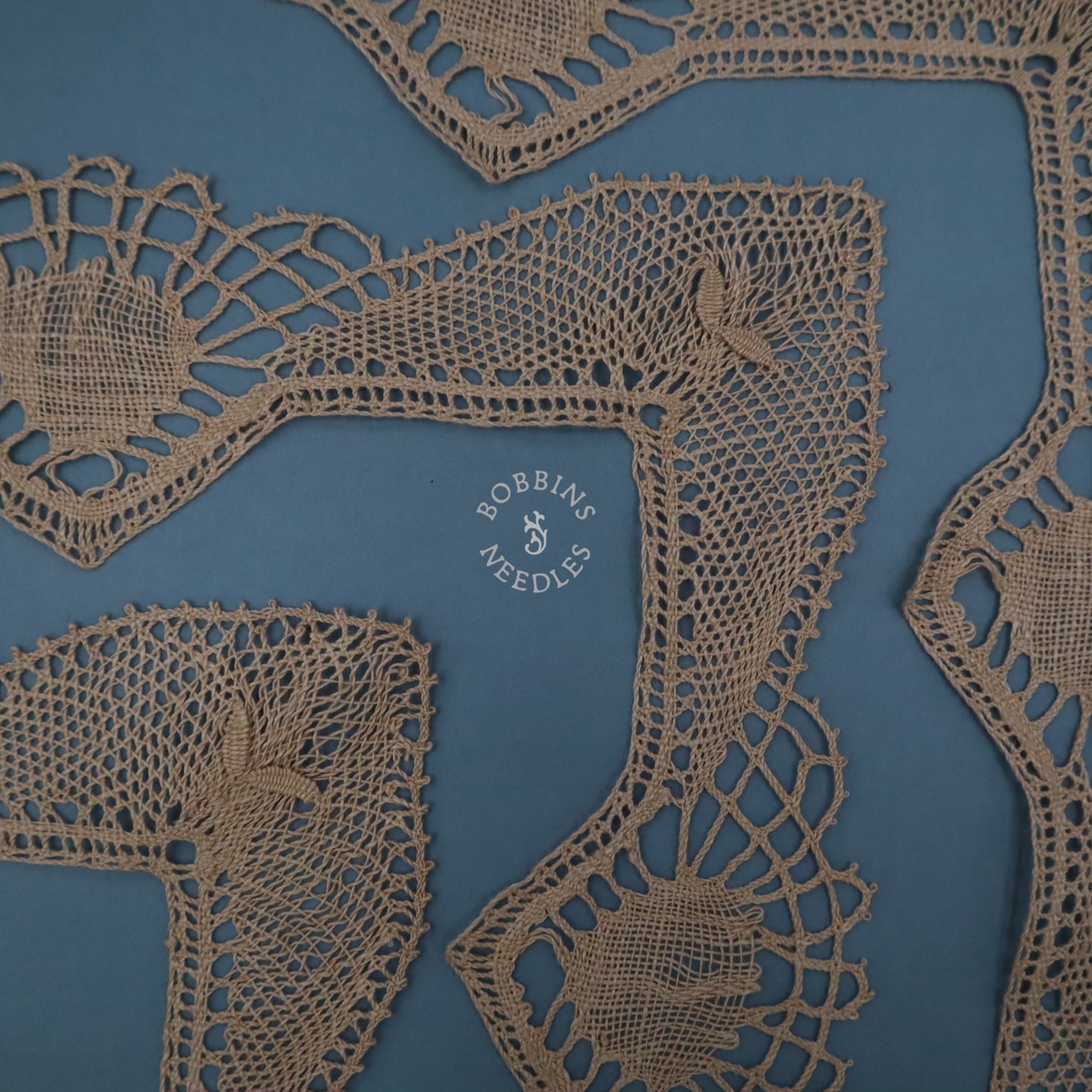 Antique French Linen Lace Border – Tablecloth Edging – Handmade Bobbin Lace - Bobbins&Needles