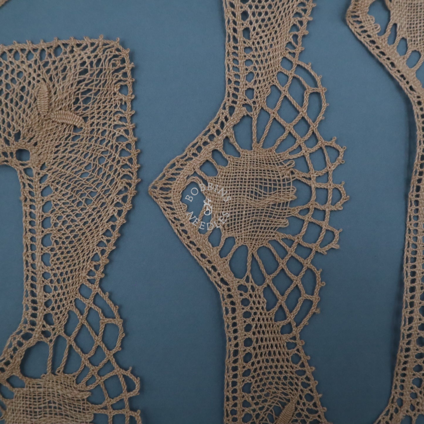 Antique French Linen Lace Border – Tablecloth Edging – Handmade Bobbin Lace - Bobbins&Needles