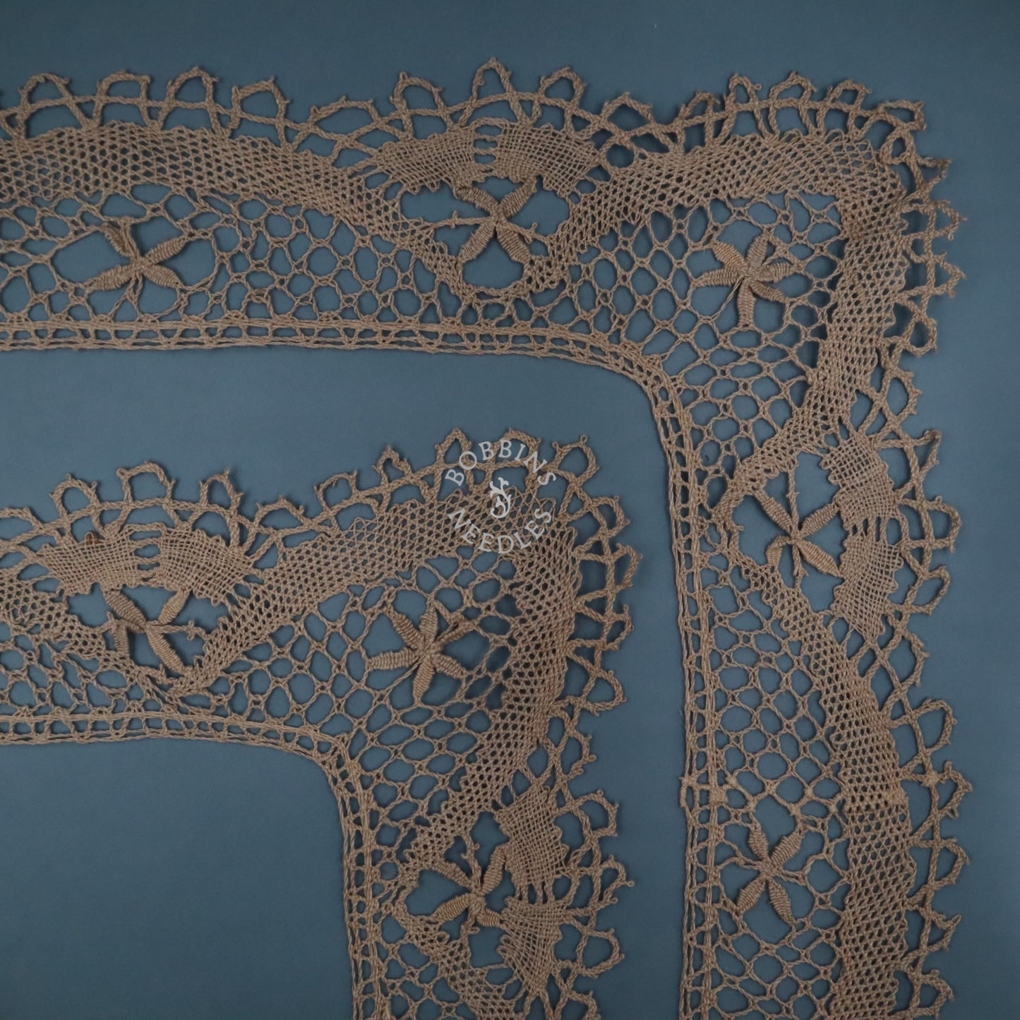 Antique French Linen Bobbin Lace Border – Tablecloth Edging – Handmade Lace - Bobbins&Needles