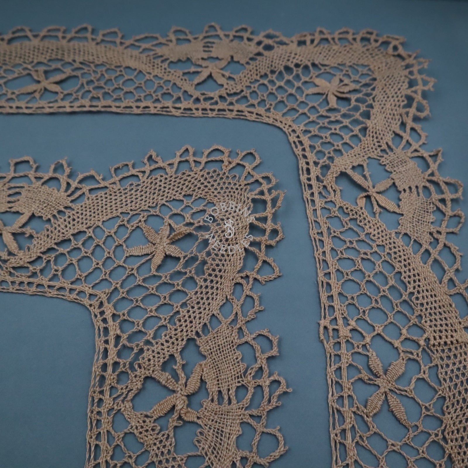 Antique French Linen Bobbin Lace Border – Tablecloth Edging – Handmade Lace - Bobbins&Needles
