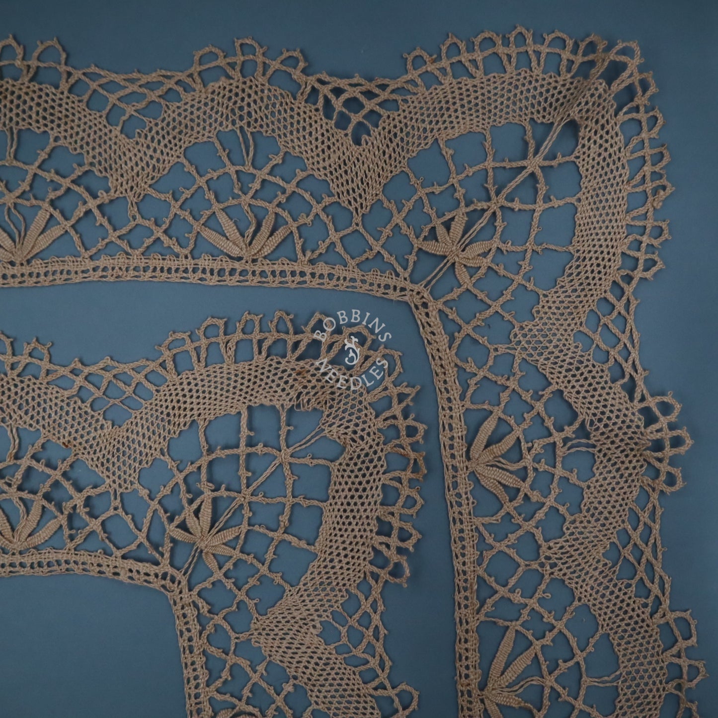 Tablecloth Edging – Antique French Linen Bobbin Lace Border –  Handmade Lace - Bobbins&Needles