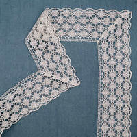 Table Runner Edging in Linen Bobbin Lace - Bobbins&Needles