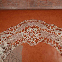 Round Doily Lace Edge Handmade in Linen - Bobbins&Needles