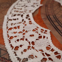 Oval Doily Lace Edge Handmade in Linen - Bobbins&Needles