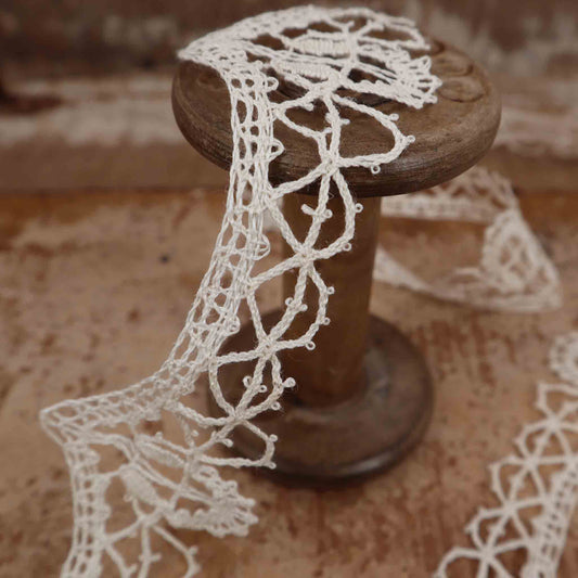 Handmade Linen Bobbin Lace Trim - Bobbins&Needles