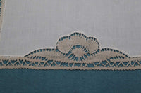 Linen Doily with Handmade Bobbin Lace Edges - Bobbins&Needles