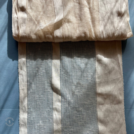 14m Antique linen openwork insertion panel — Belgian drawn-thread textile - Bobbins&Needles