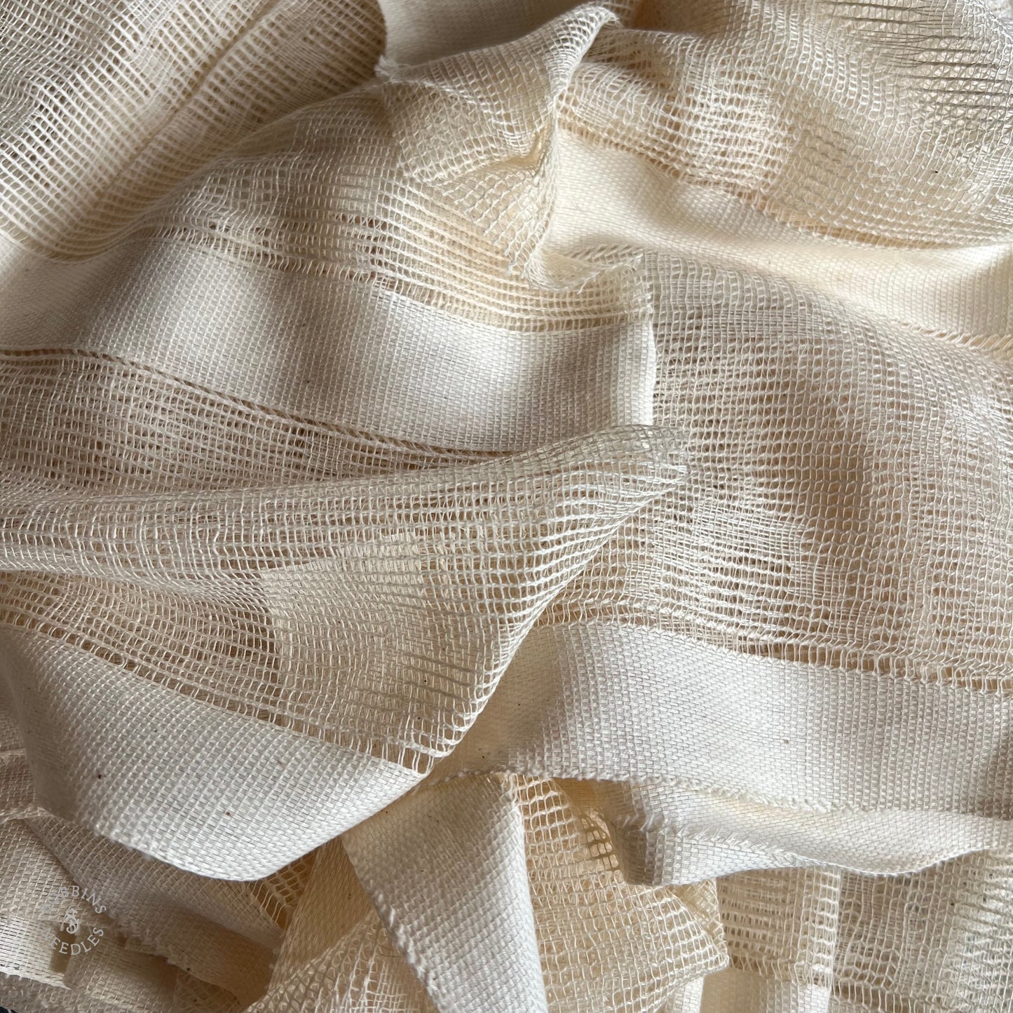 14m Antique linen openwork insertion panel — Belgian drawn-thread textile