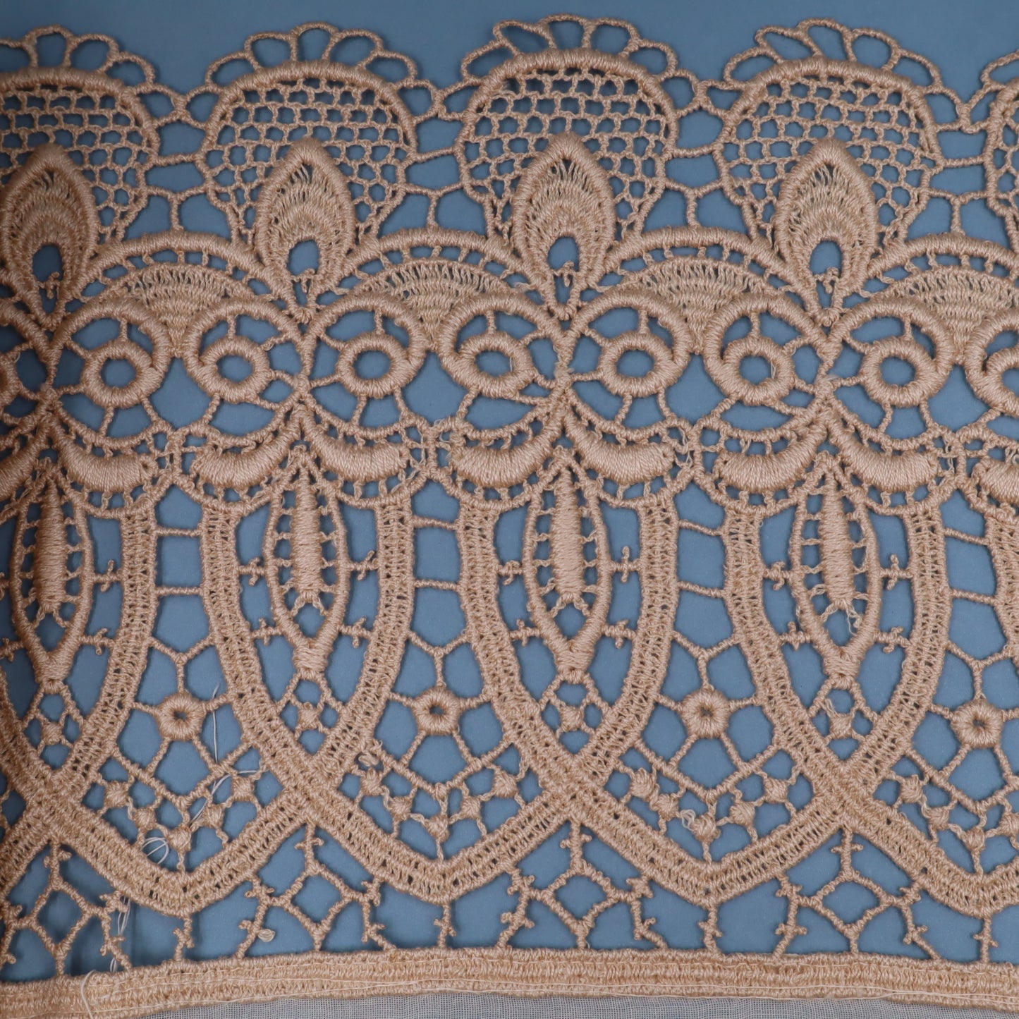 Antique Belgian Linen Curtain – 300 × 200 cm Swiss Linen Panel with Bruges Guipure Lace Border and Insertion
