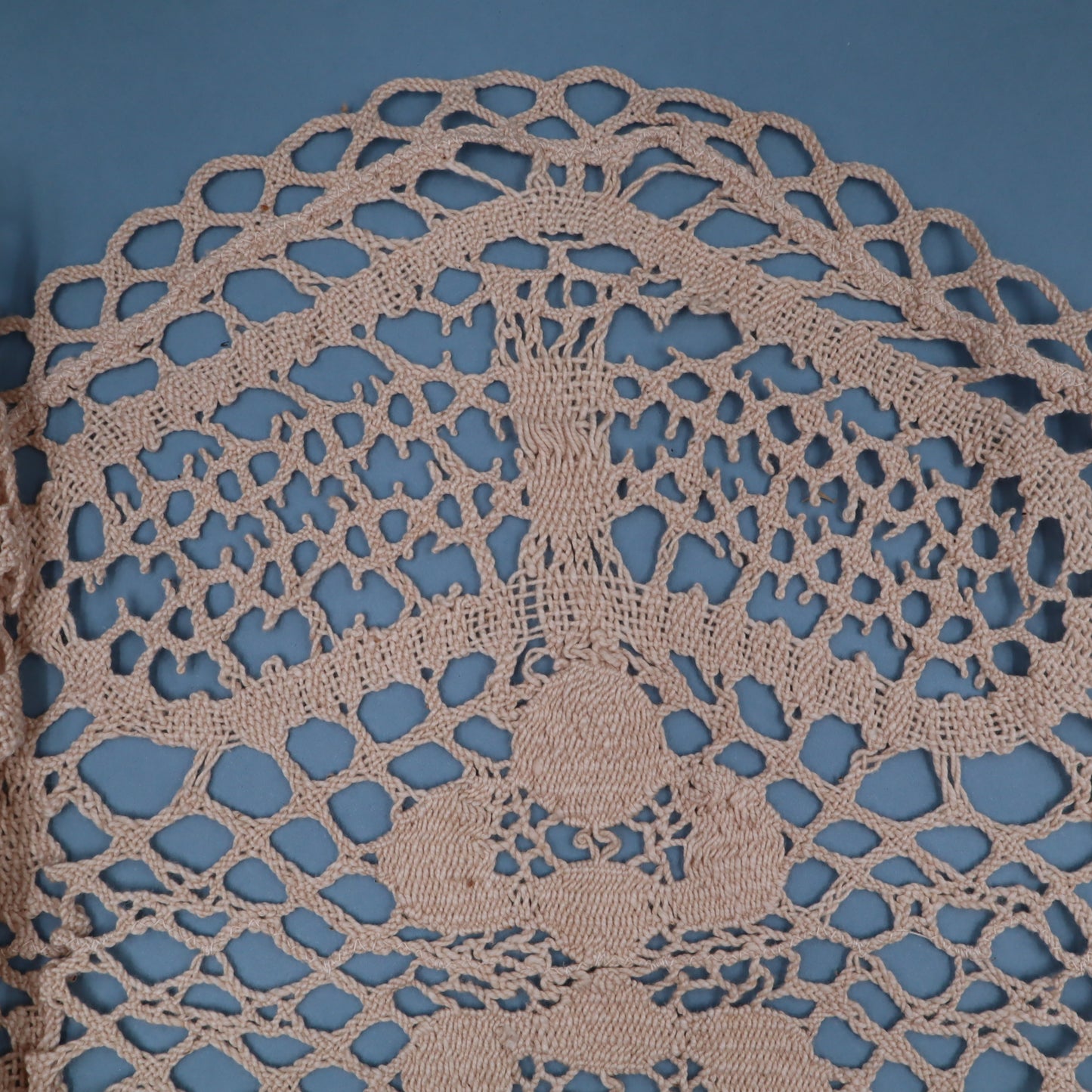 Antique Belgian Linen Curtain – 190 × 200 cm Swiss Linen Panel with 30 cm Handmade Bruges Renaissance Lace Border