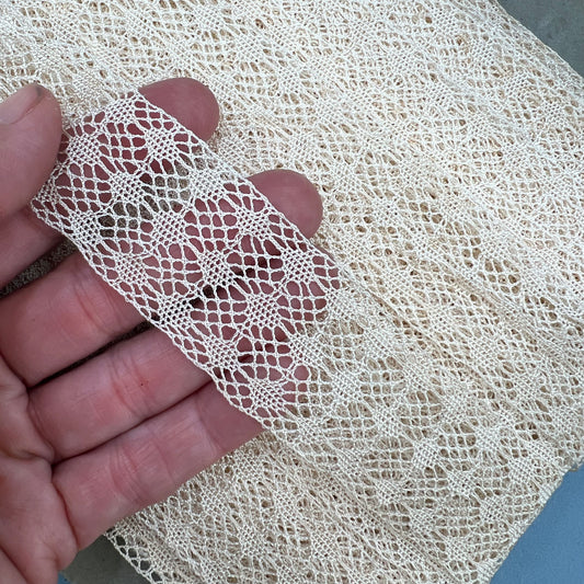 Wholesale Vintage French Lace Trim – 75m – Le Puy-en-Velay Cotton Lace - Bobbins&Needles
