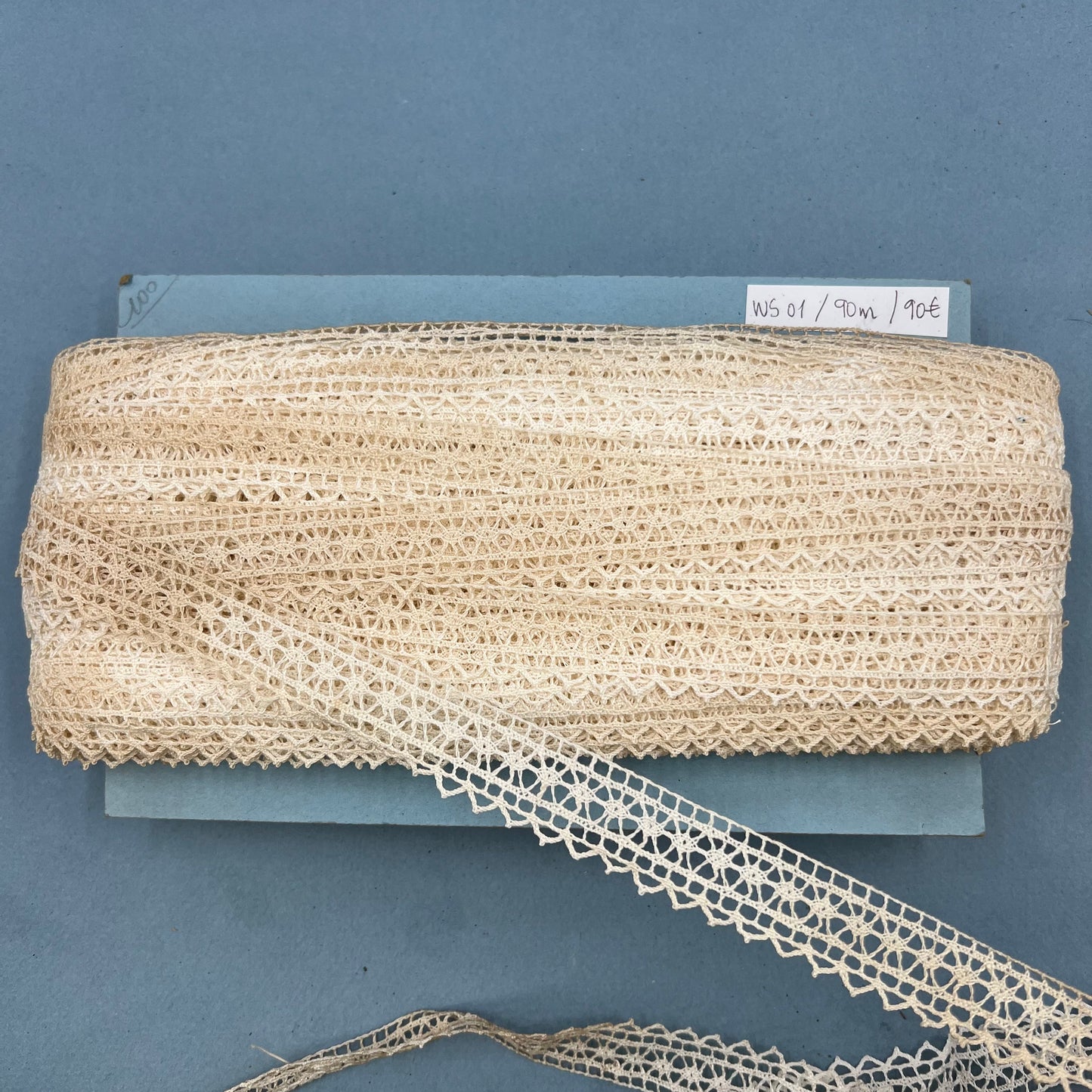 Wholesale Vintage French Lace Trim – 90m – Le Puy-en-Velay Cotton Lace - Bobbins&Needles