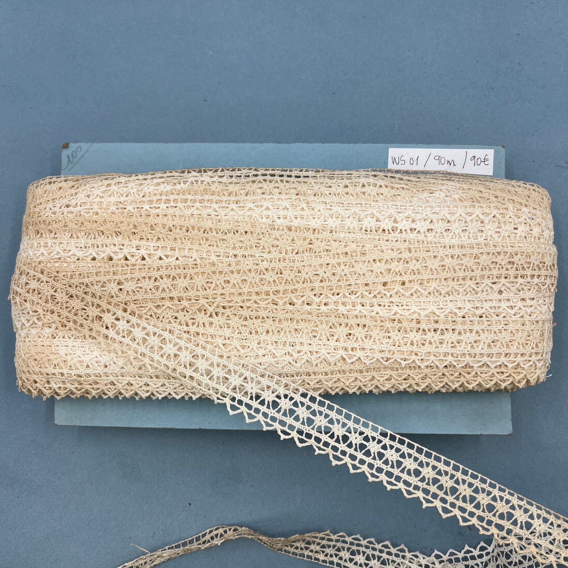 Wholesale Vintage French Lace Trim – 90m – Le Puy-en-Velay Cotton Lace - Bobbins&Needles