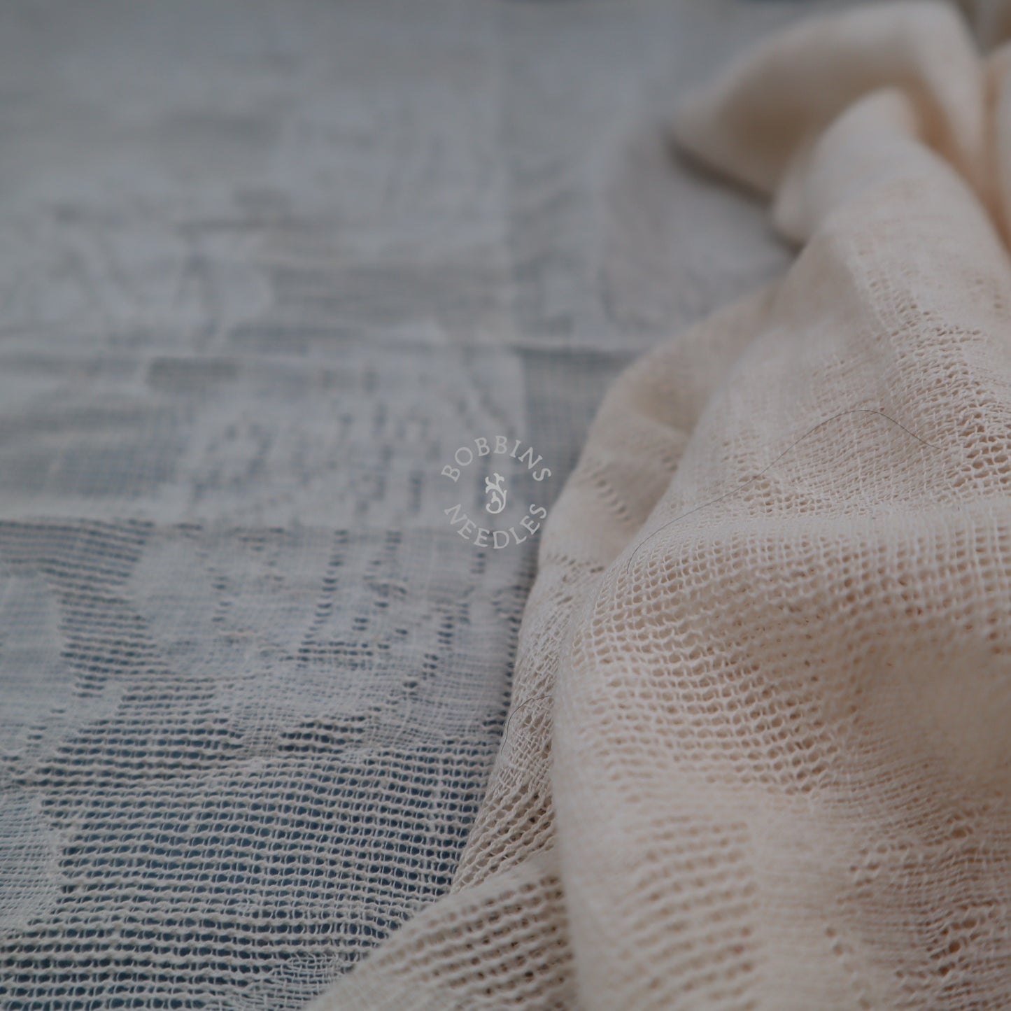 Antique Linen Fabric Panels Set – 2 Large Pieces – Vintage Sheer Linen - Bobbins&Needles