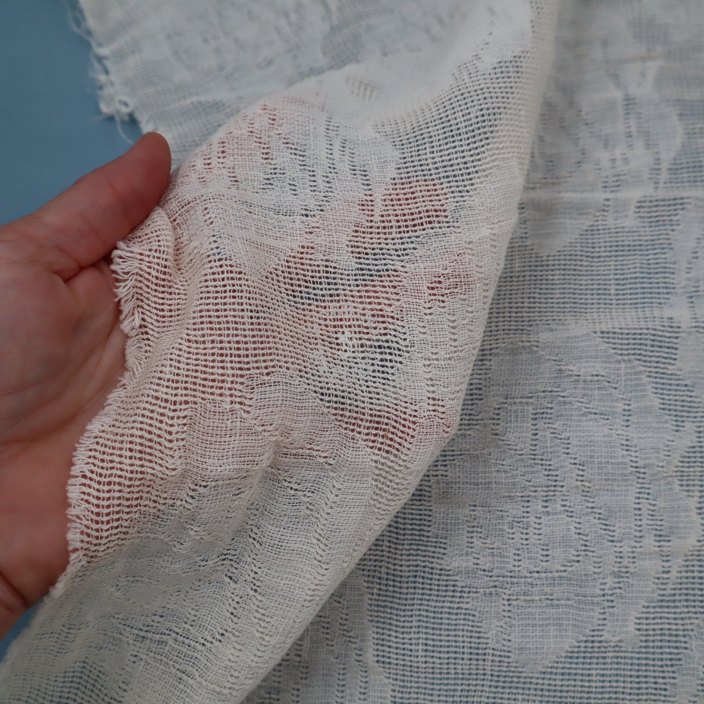 Antique Linen Fabric Panels Set – 2 Large Pieces – Vintage Sheer Linen - Bobbins&Needles