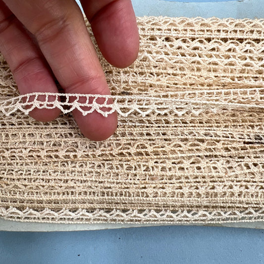 Wholesale Vintage French Lace Trim – 115m – Le Puy-en-Velay Cotton Lace - Bobbins&Needles