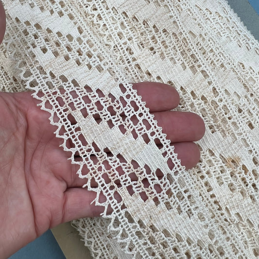 Wholesale Vintage French Lace Trim – 40m – Le Puy-en-Velay Cotton Lace - Bobbins&Needles