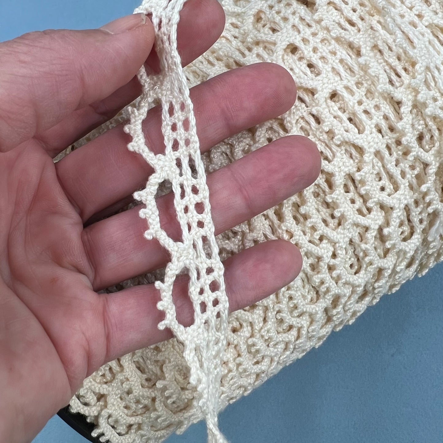 Wholesale Vintage French Lace Trim – 104m – Le Puy-en-Velay Cotton Lace - Bobbins&Needles