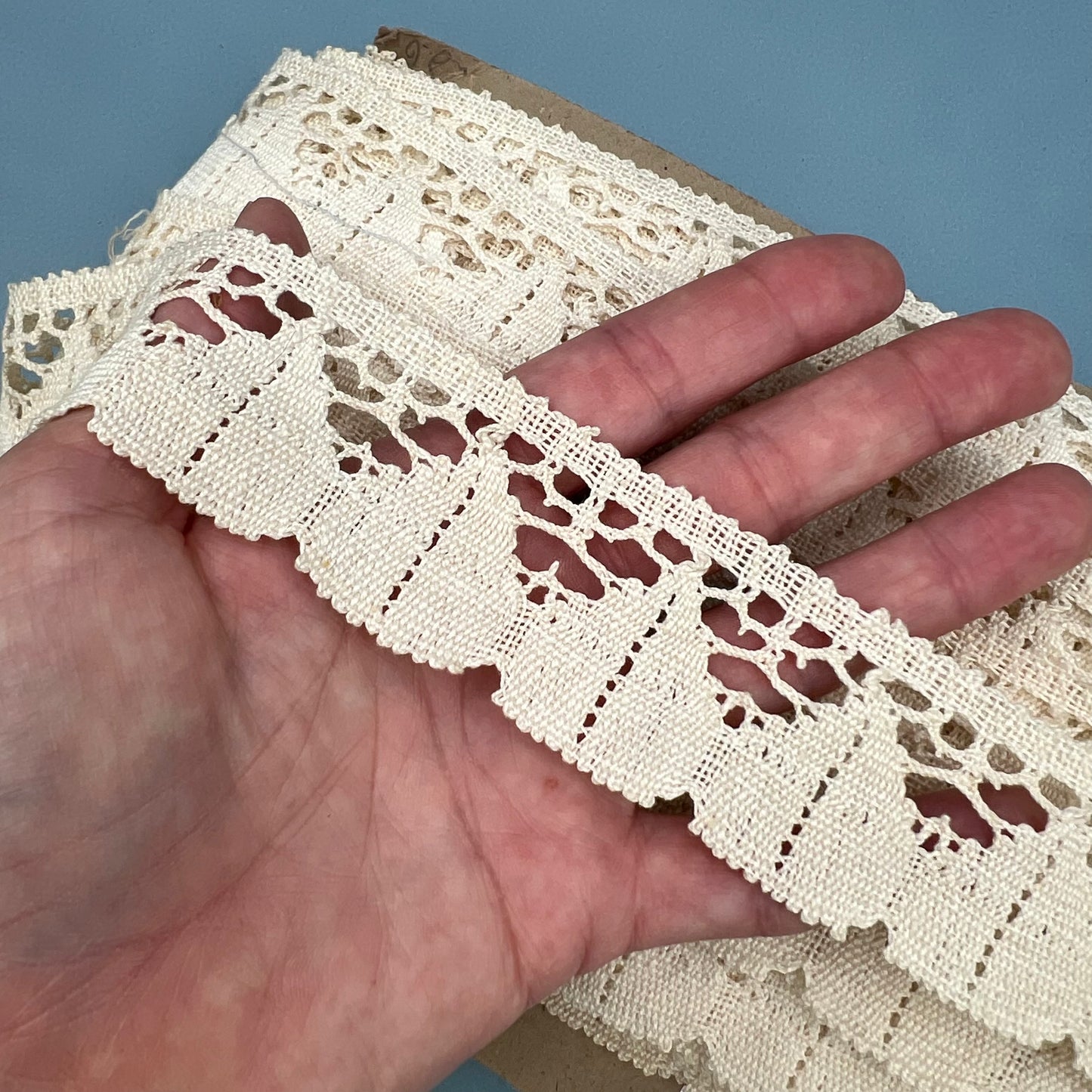 Wholesale Vintage French Lace Trim – 33m – Le Puy-en-Velay Cotton Lace - Bobbins&Needles