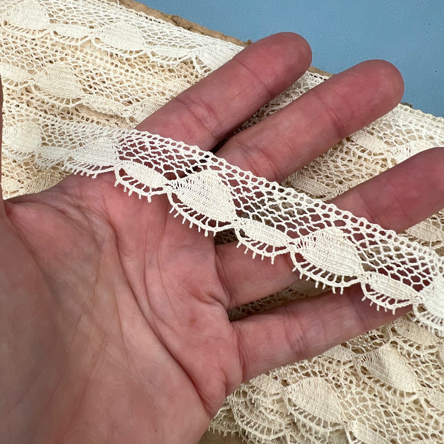 Wholesale Vintage French Lace Trim – 71m – Le Puy-en-Velay Cotton Lace - Bobbins&Needles
