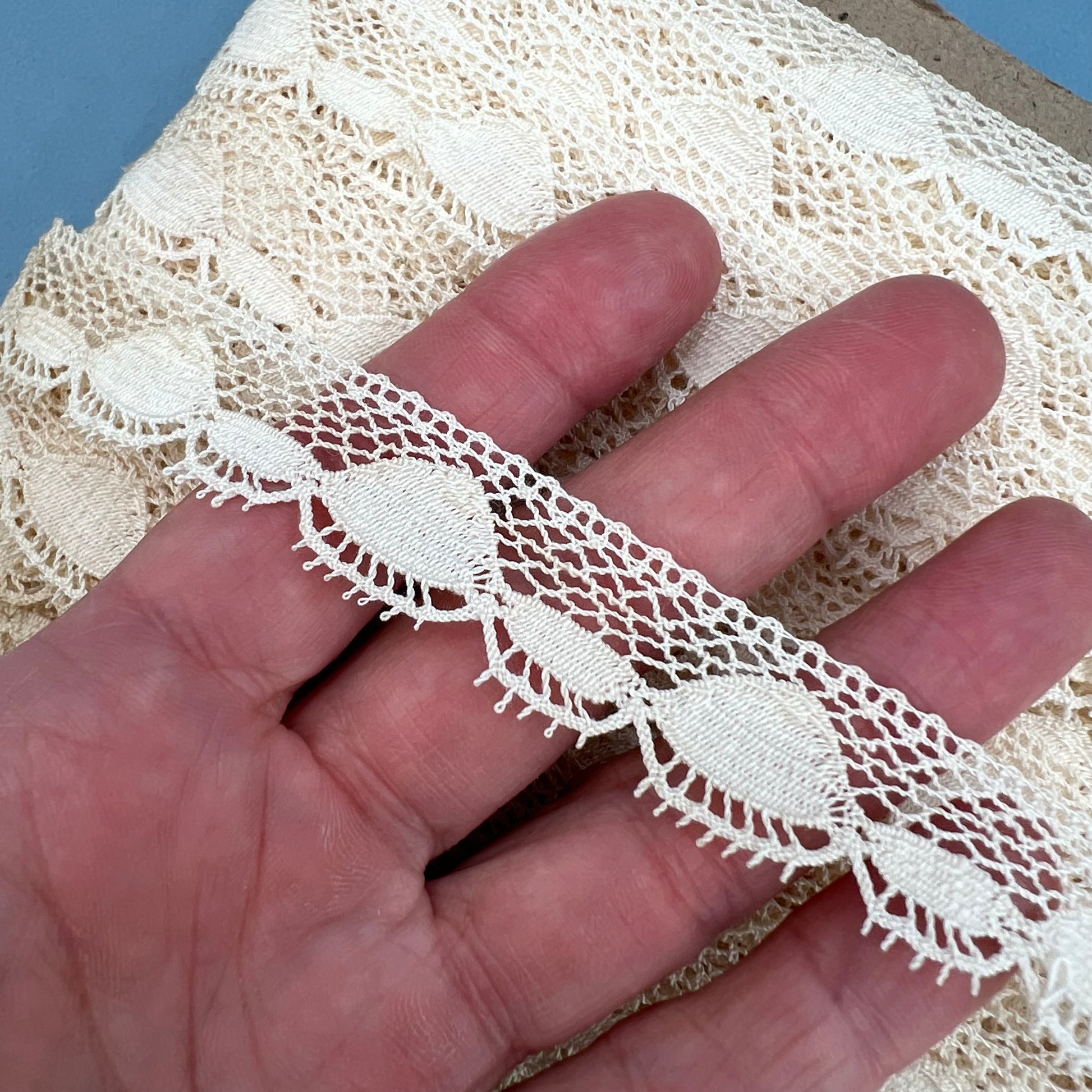 Wholesale Vintage French Lace Trim – 100m – Le Puy-en-Velay Cotton Lace - Bobbins&Needles