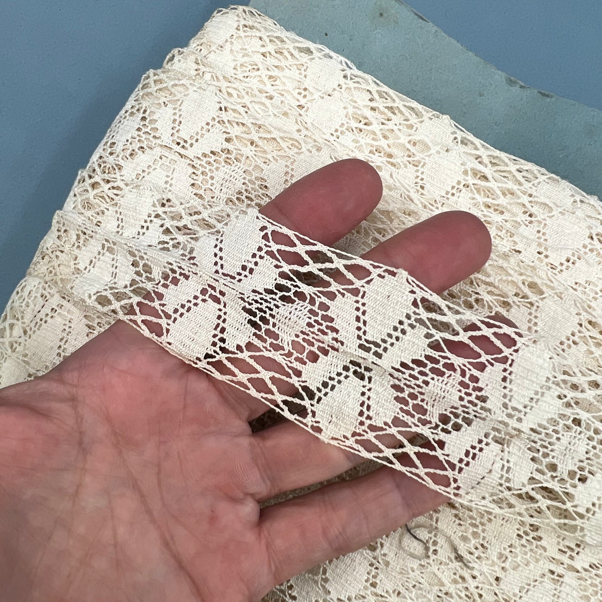 Wholesale Vintage French Lace Trim – 46m – Le Puy-en-Velay Cotton Lace - Bobbins&Needles
