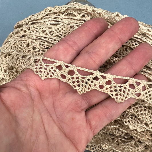 Wholesale Vintage French Lace Trim – 118m – Le Puy-en-Velay Cotton Lace - Bobbins&Needles