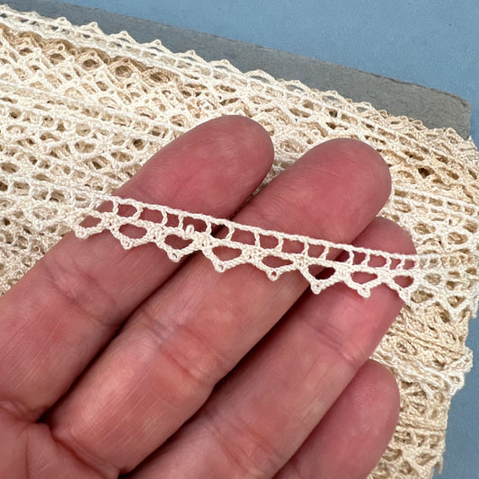 Wholesale Vintage French Lace Trim – 140m – Le Puy-en-Velay Cotton Lace - Bobbins&Needles