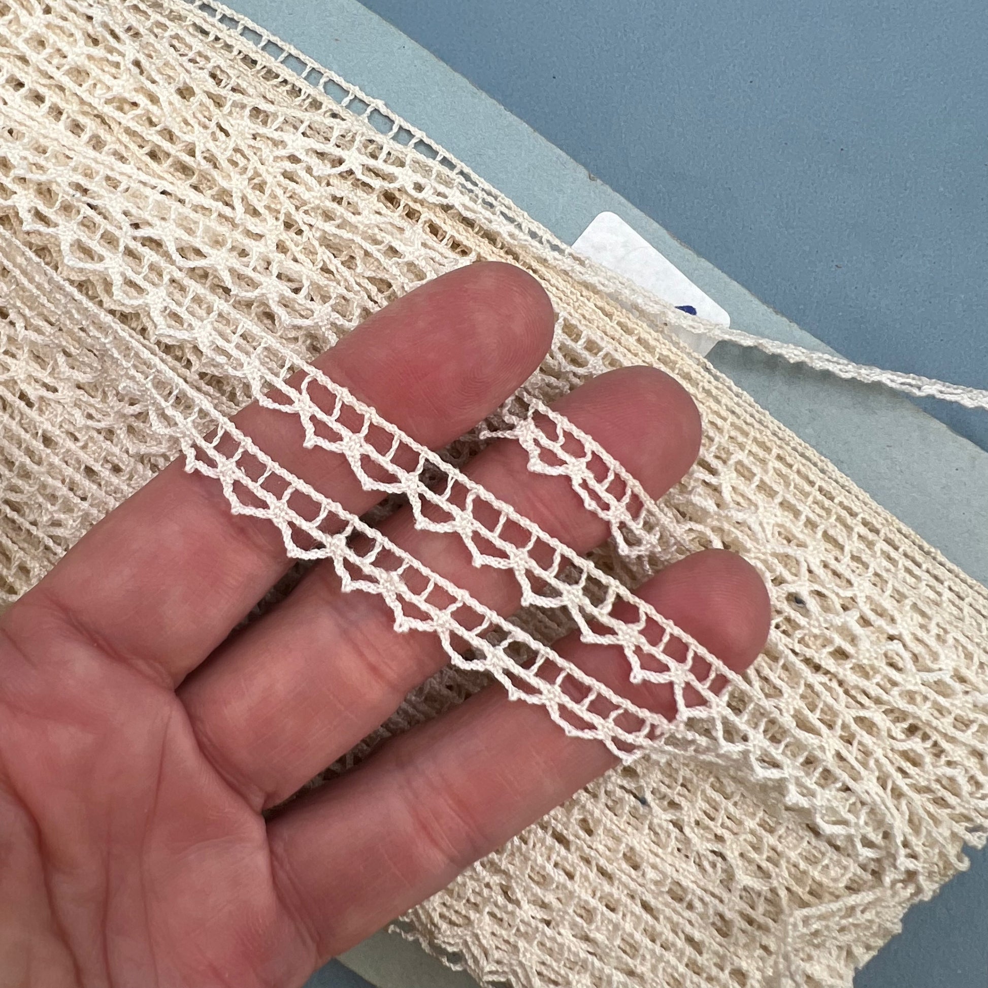 Wholesale Vintage French Lace Trim – 115m – Le Puy-en-Velay Cotton Lace - Bobbins&Needles