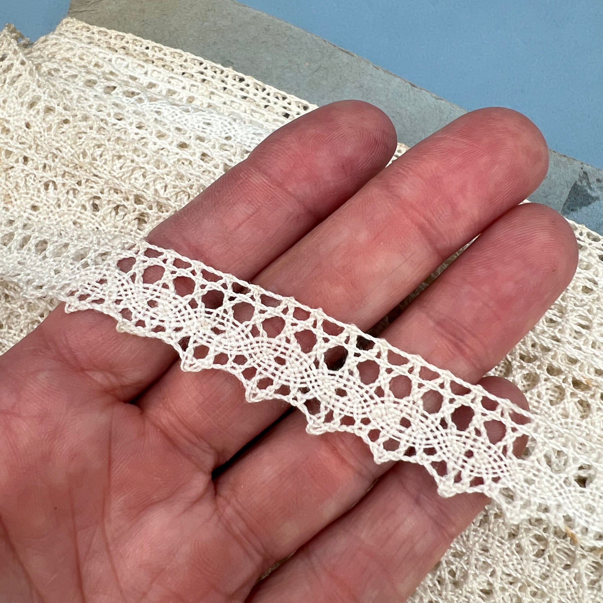 Wholesale Vintage French Lace Trim – 170m – Le Puy-en-Velay Cotton Lace - Bobbins&Needles