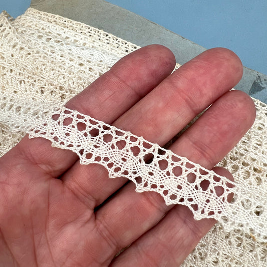 Wholesale Vintage French Lace Trim – 170m – Le Puy-en-Velay Cotton Lace - Bobbins&Needles