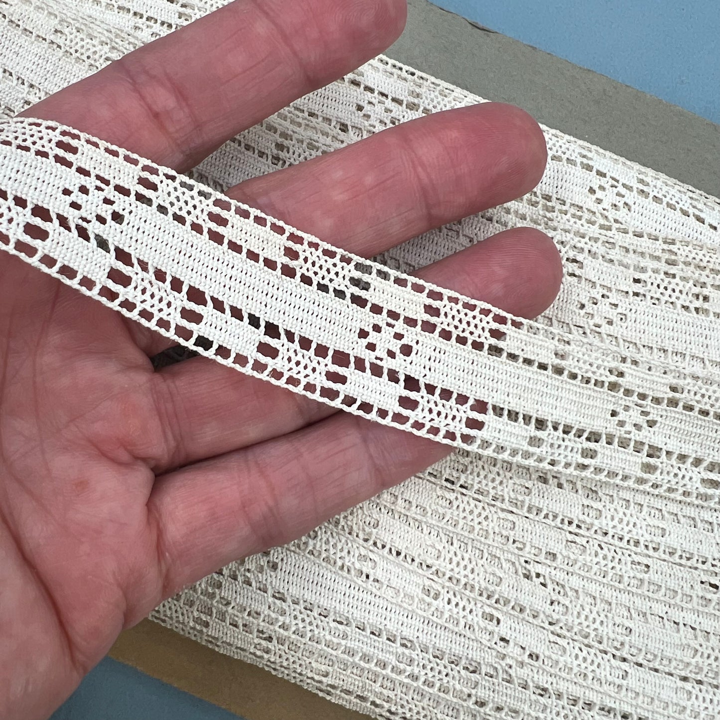 Wholesale Vintage French Lace Trim – 57m – Le Puy-en-Velay Cotton Lace - Bobbins&Needles