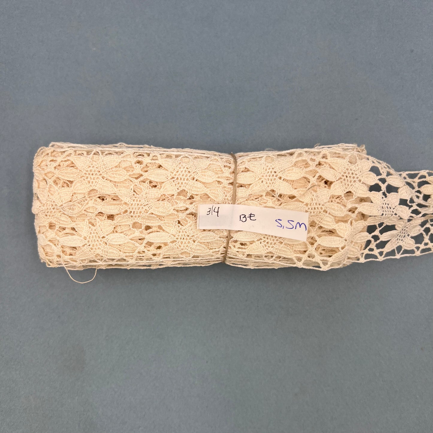 Wholesale Vintage French Lace Trim – 5.5m – Le Puy-en-Velay Cotton Lace