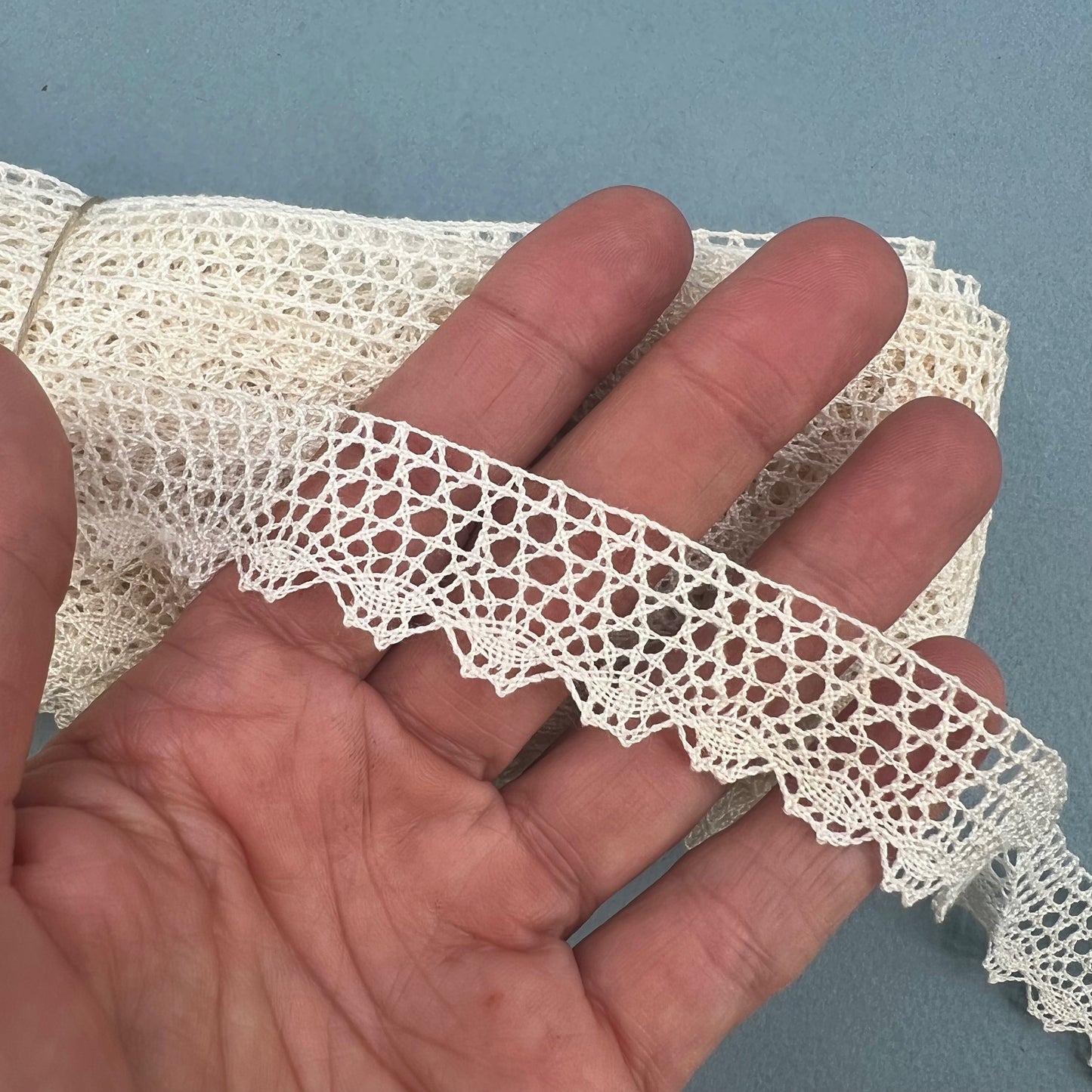 Wholesale Vintage French Lace Trim – 21m – Le Puy-en-Velay Cotton Lace