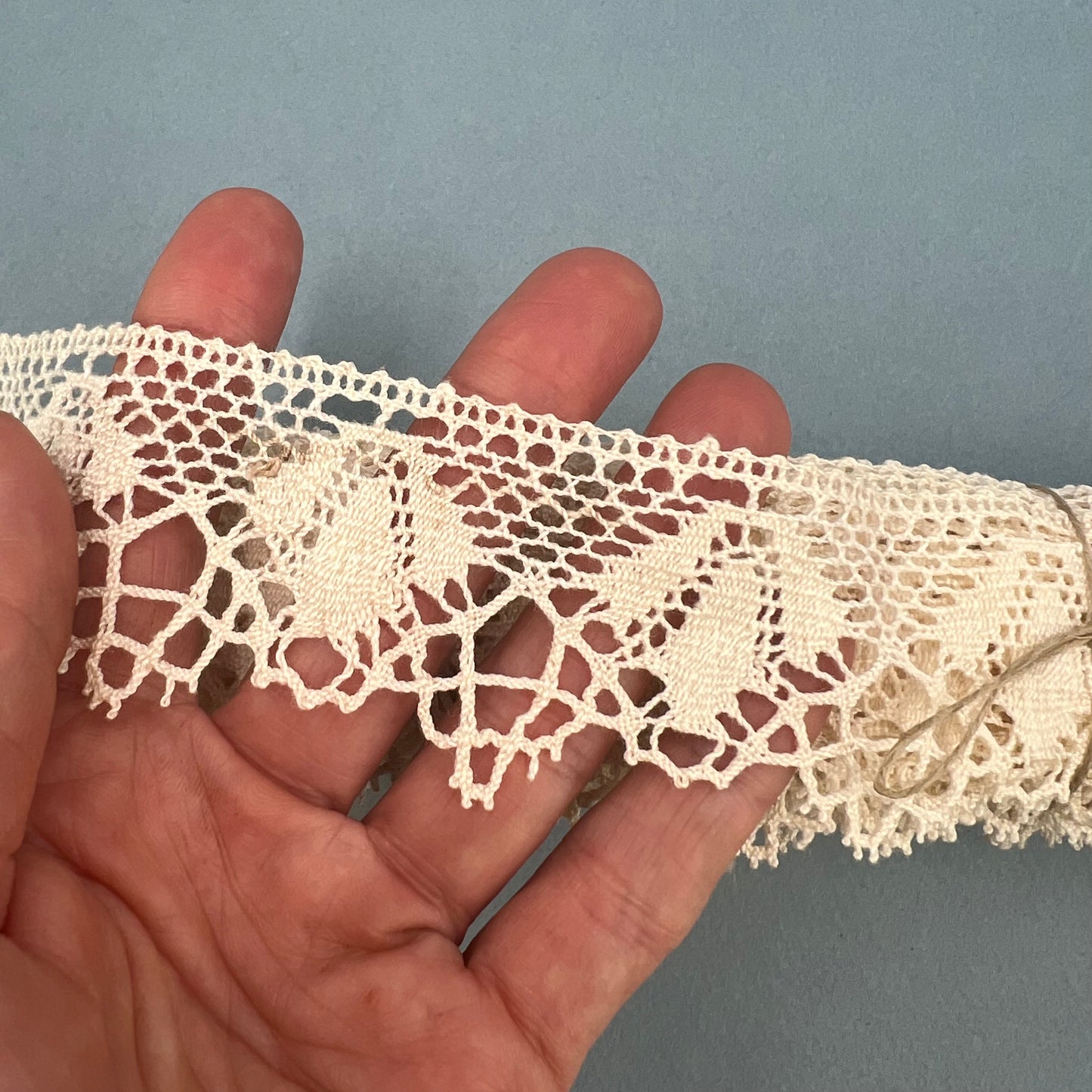 Wholesale Vintage French Lace Trim – 9,5m – Le Puy-en-Velay Cotton Lace