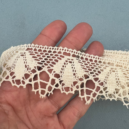 Wholesale Vintage French Lace Trim – 7m – Le Puy-en-Velay Cotton Lace - Bobbins&Needles