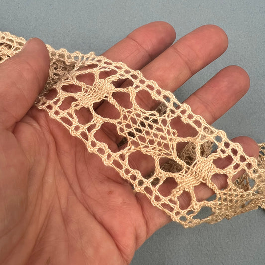 Wholesale Vintage French Lace Trim – 8.5m – Le Puy-en-Velay Cotton Lace - Bobbins&Needles