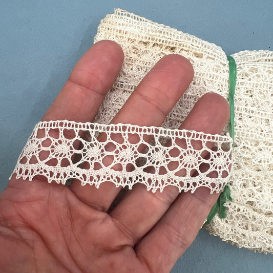 Wholesale Vintage French Lace Trim – 30m – Le Puy-en-Velay Cotton Lace - Bobbins&Needles