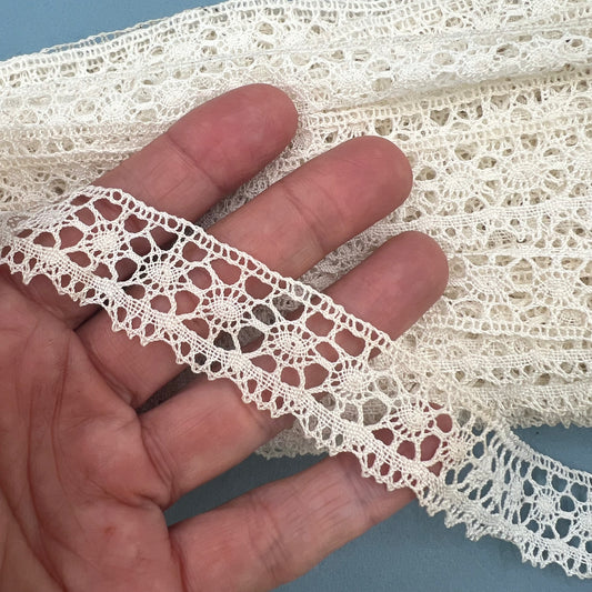 Wholesale Vintage French Lace Trim – 30m – Le Puy-en-Velay Cotton Lace - Bobbins&Needles